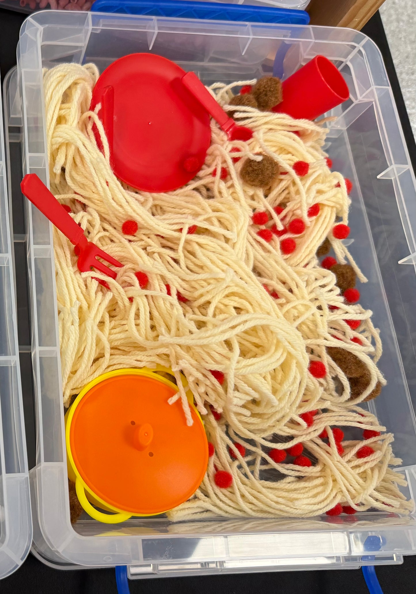 Spaghetti Sensory Bin