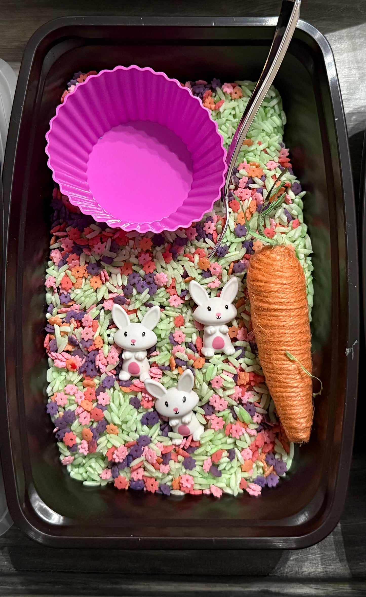 Mini Rabbit Animal Sensory Bin