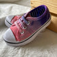 Purple to Pink Gradient Dyed Toddler Shoes