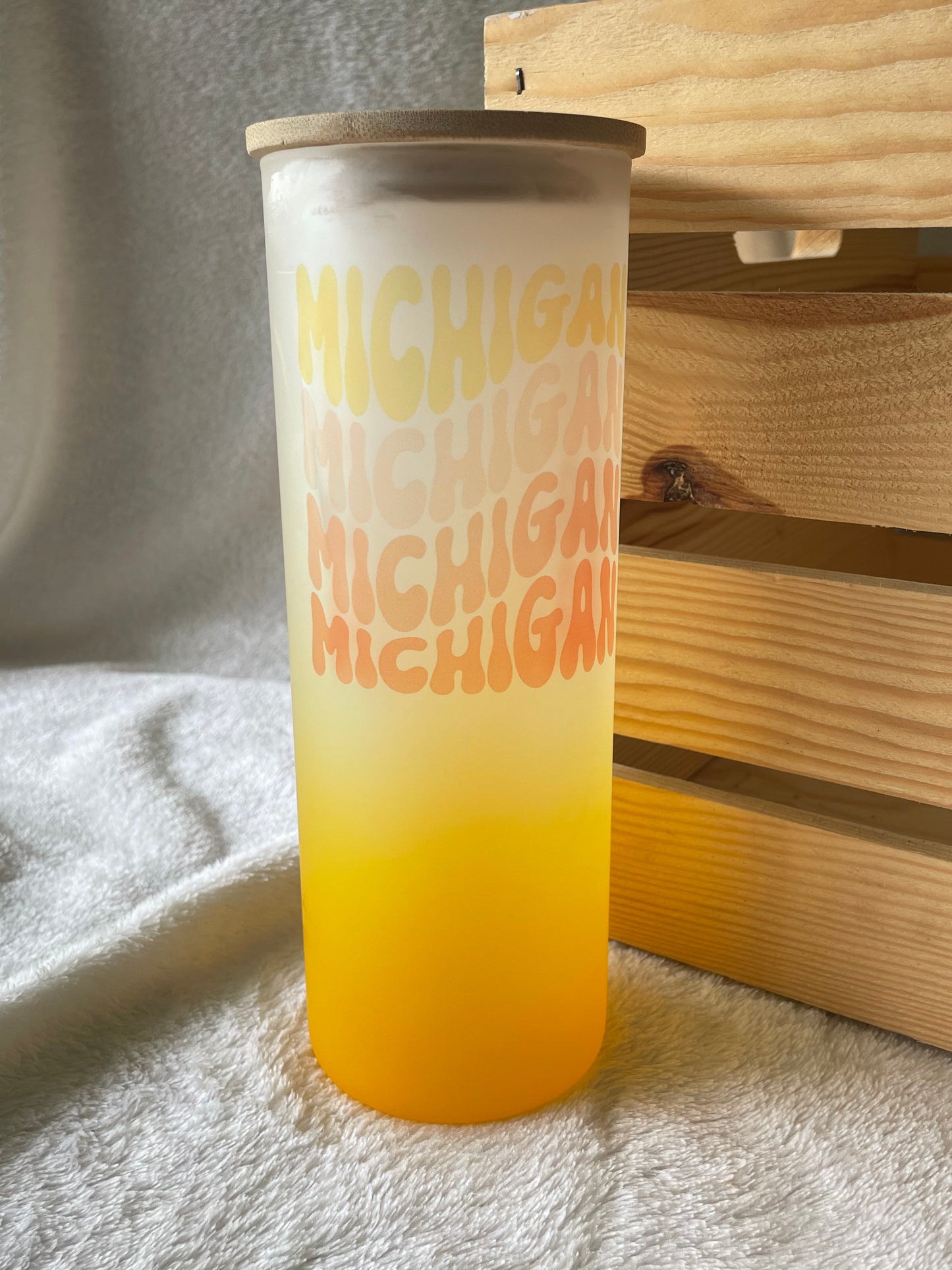 Michigan 20 Oz Glass Tumbler