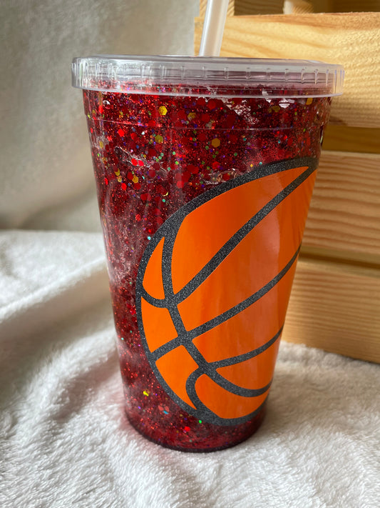 Basketball 16 oz Snowglobe Tumbler