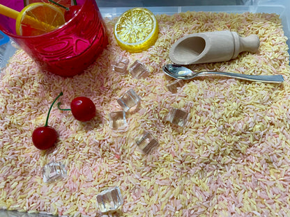 Pink Lemonade Sensory Bin