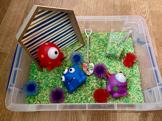 Monster House Sensory Bin