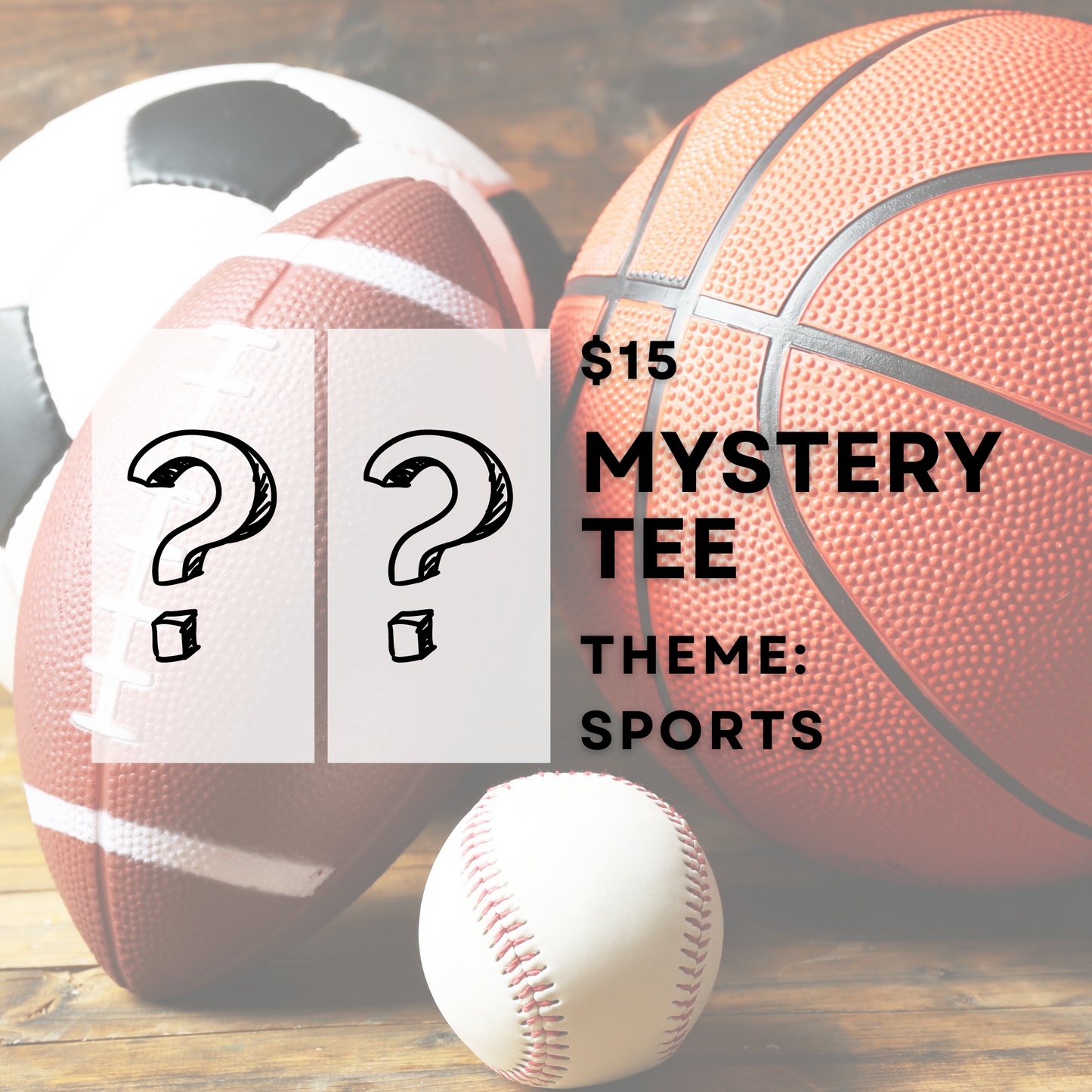 Sports Themed Adult Mystery Tee