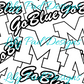 Go Blue Glitter Burst Tumbler