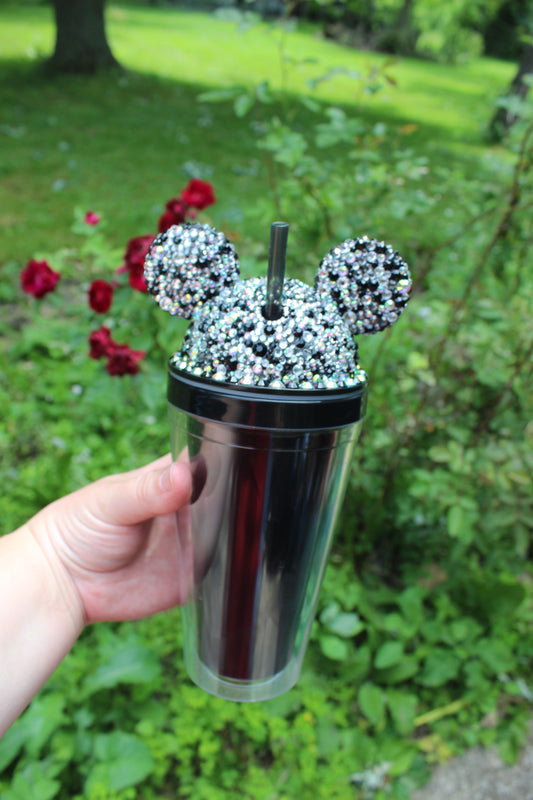 Rhinestone Mouse Head Tumbler