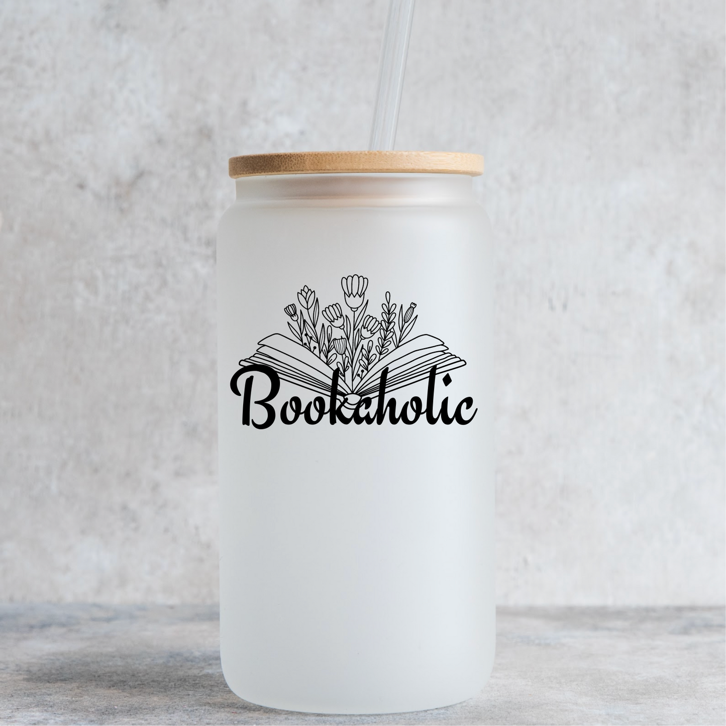 Book Themed 16 oz Glass Tumblers