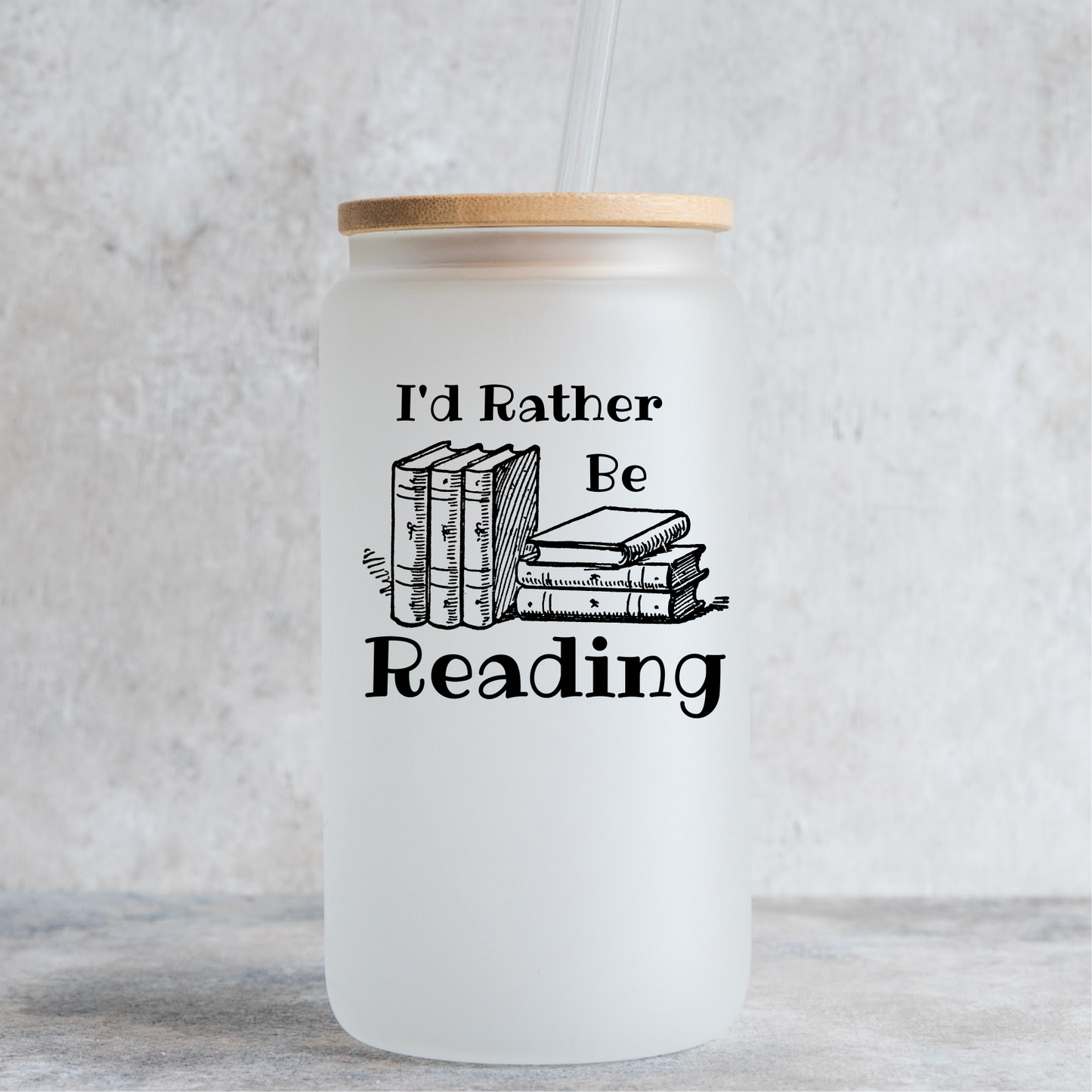 Book Themed 16 oz Glass Tumblers