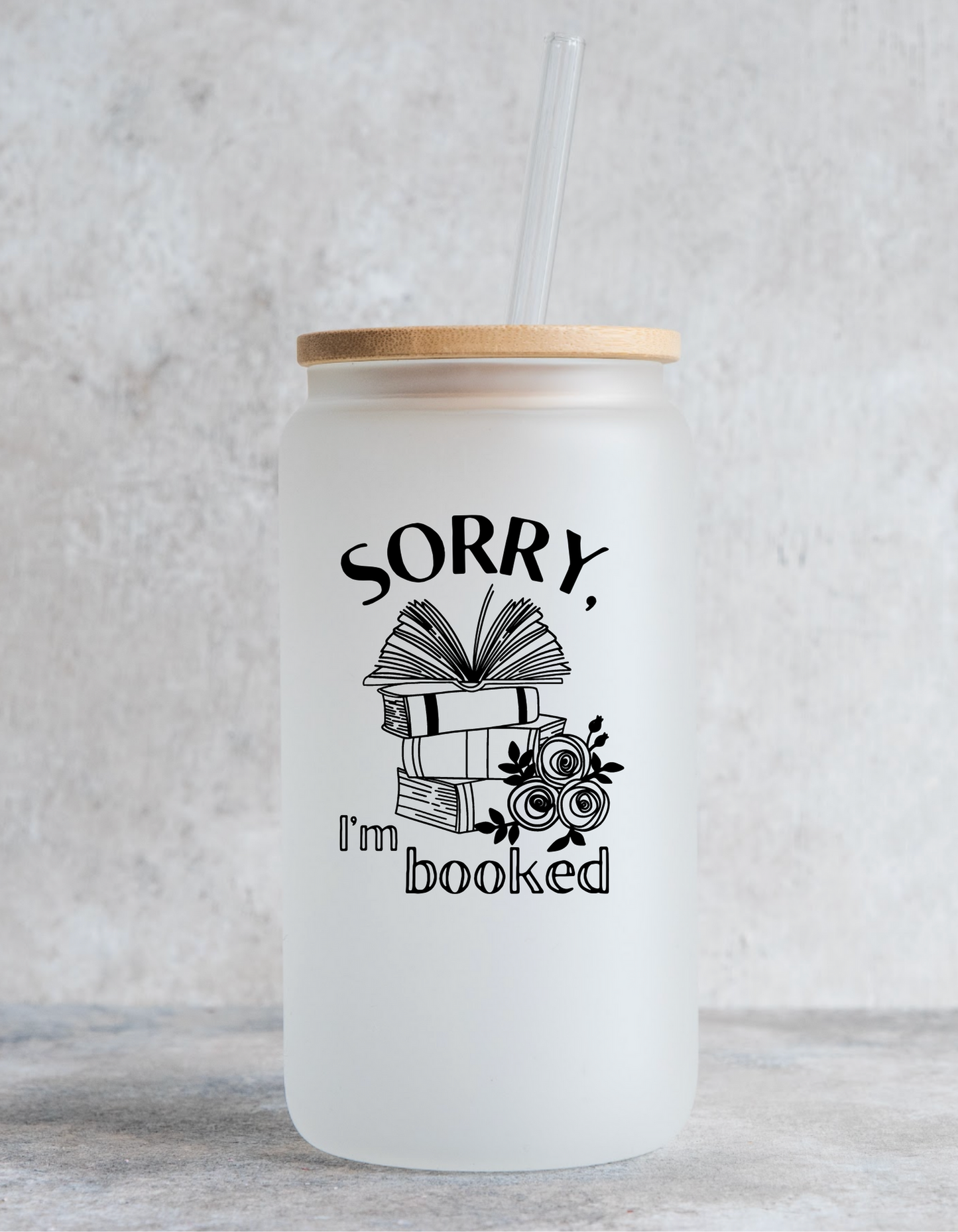 Book Themed 16 oz Glass Tumblers