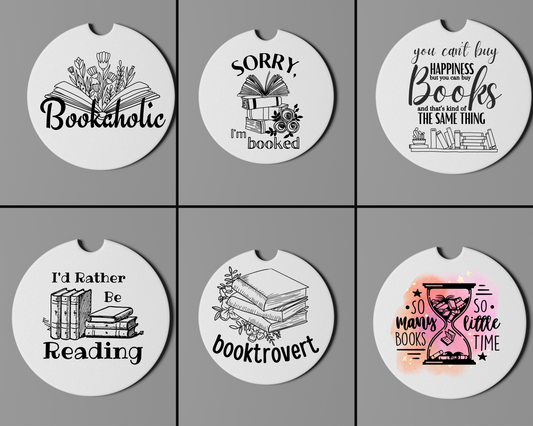 Book Themed Car Coasters